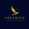 Freedom Property Academy logo, gold eagle over the FREEDOM wordmark